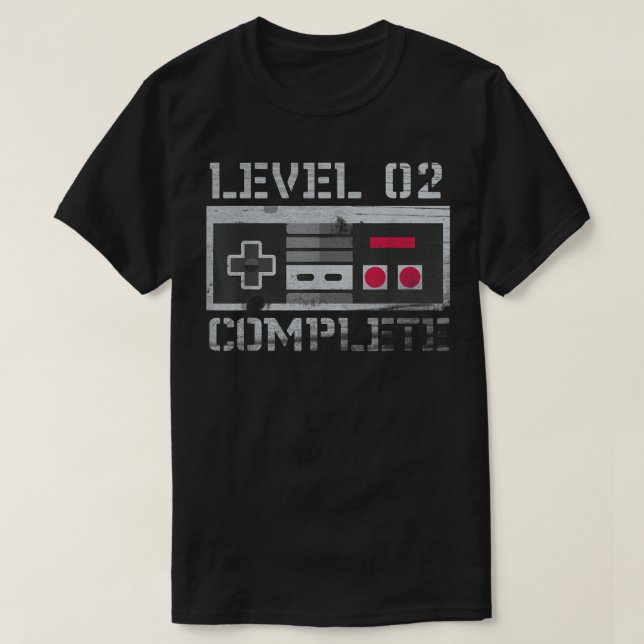 T-shirt 2e anniversaire du Mariage Niveau 2 Compléter M Vi (Design devant)