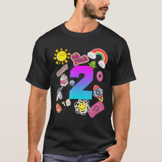 T-shirt 2E Anniversaire Funny Mignonne 2 Ans Anniversaire
