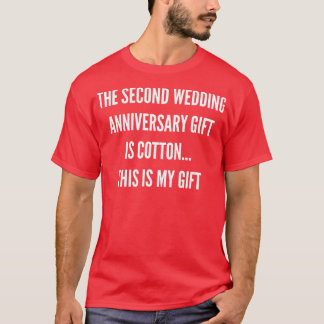 T-shirt 2e anniversaire Mariage Cadeaux Coton Him Mari H