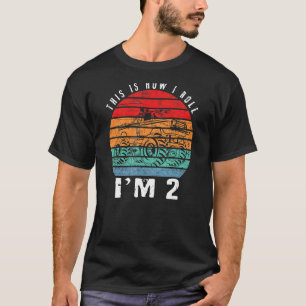 T-shirt 2e anniversaire Monster Truck 2 ans Vintage R