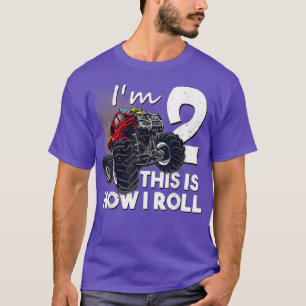 T-shirt 2e anniversaire T Boy Monster Truck 2 ans Cadeau
