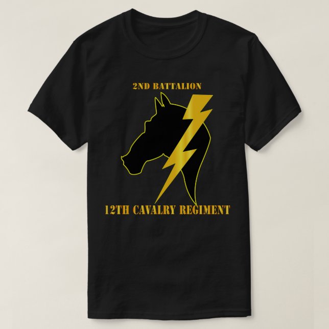 T-shirt 2e Bataillon 12 Régiment de cavalerie (Design devant)