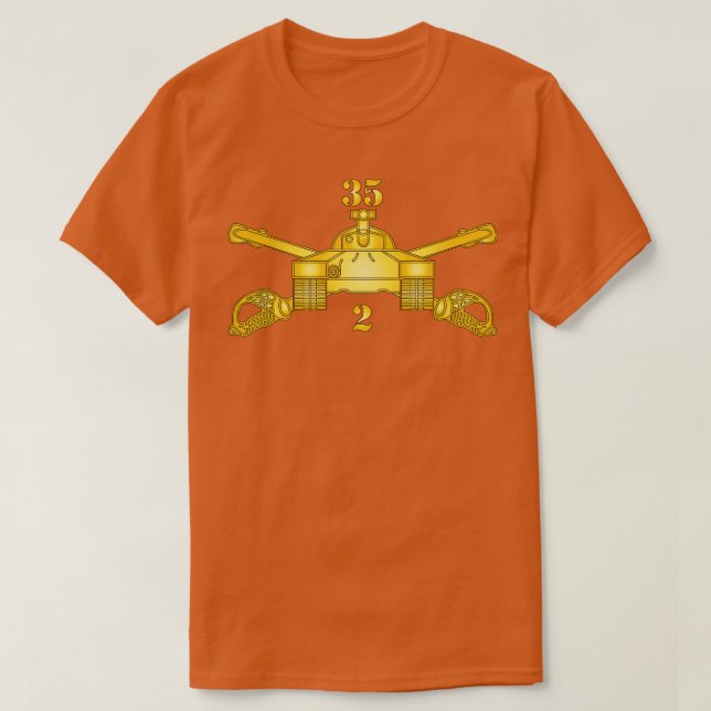 T-shirt 2e Bn 35e Branche d'armure blindée wo Txt X (Design devant)
