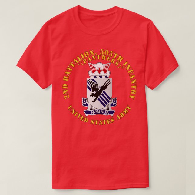 T-shirt 2e Bn 505e Régiment d'infanterie Panthers DUI X (Design devant)