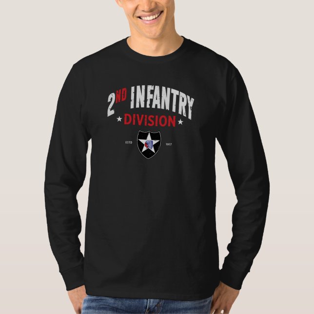 T-shirt 2e division d'infanterie "Indianhead" en détresse (Devant)