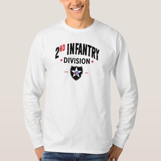 T-shirt 2e division d'infanterie "Indianhead" en détresse (Devant)