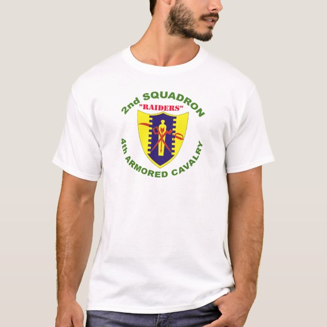 T-shirt 2ème 4ème régiment de cavalerie blindée d'escadron (Devant)