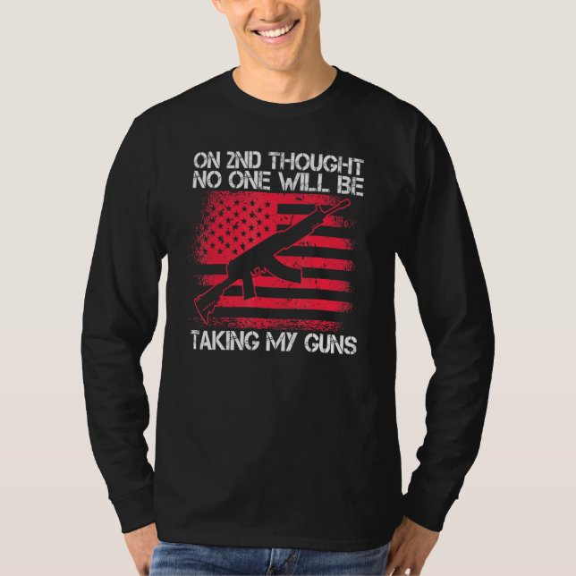 T-shirt 2ème Amendement Personne Ne Prendra Mes Armes À Fe (Devant)