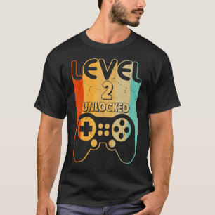 T-shirt 2ème Anniversaire Niveau 2 Vidéo Déverrouillé