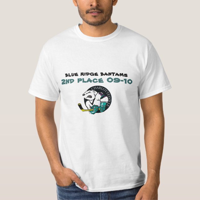 T-shirt 2ème endroit de coqs nains bleus d'arête (Devant)