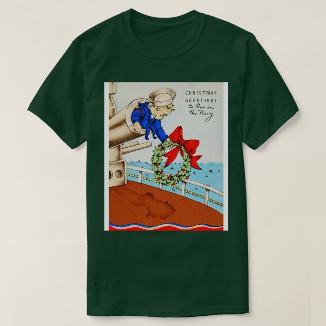 T-shirt 2ÈME GUERRE MONDIALE American Navy Funny Sailor Bo (Design devant)