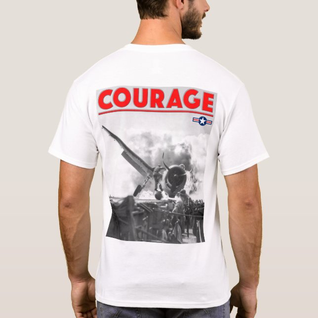 T-shirt 2ÈME GUERRE MONDIALE COURAGE - F6F-3 Hellcat (Dos)