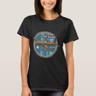 T-shirt 2ème guerre mondiale Warplane F4u Corsair Le porte