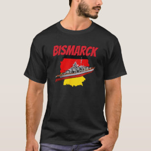 T-shirt 2ÈME GUERRE MONDIALE Warship German Bismarck Battl