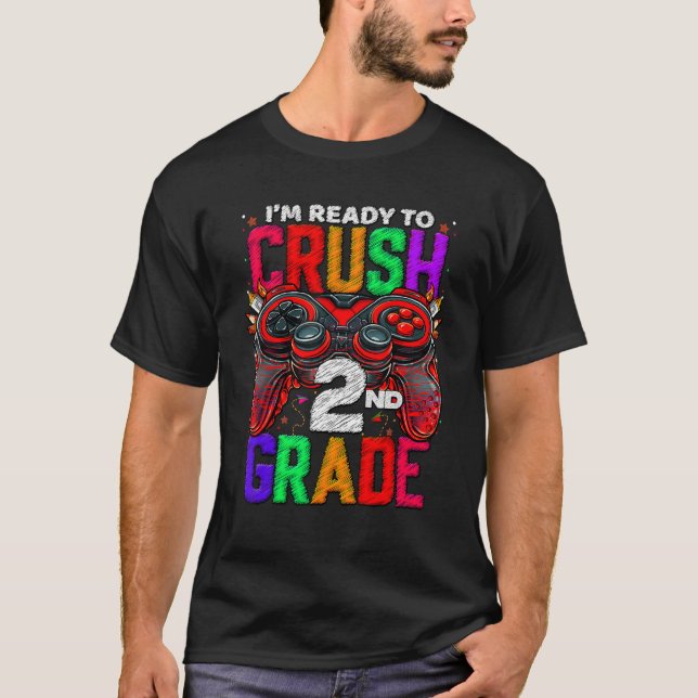T-shirt 2nd Grade Level Unlocked Game On 2nd Grade Back To (Devant)