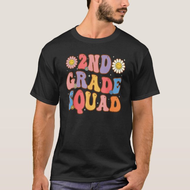 T-shirt 2nd Grade Squad Second Teacher Student Team Back T (Devant)