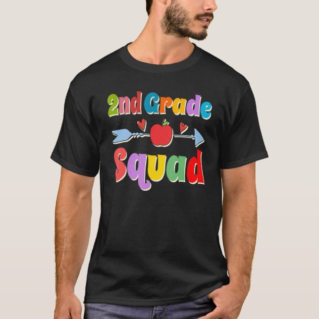 T-shirt 2nd Grade Squad Teacher Student Back To School Sec (Devant)