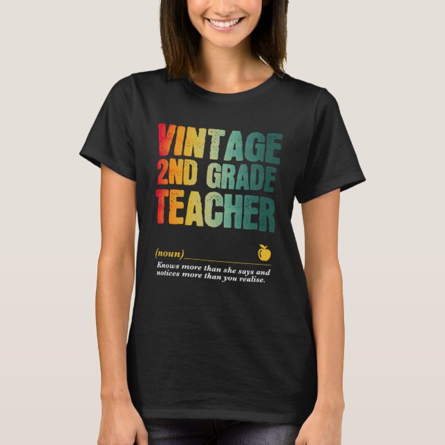 T-shirt 2nd Grade Teacher Appreciation Week Back to School (Devant)