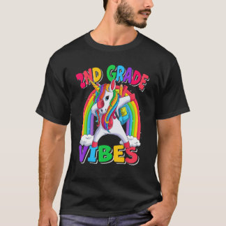 T-shirt 2nd Grade Vibes Dabbing Unicorn Back to School Kid
