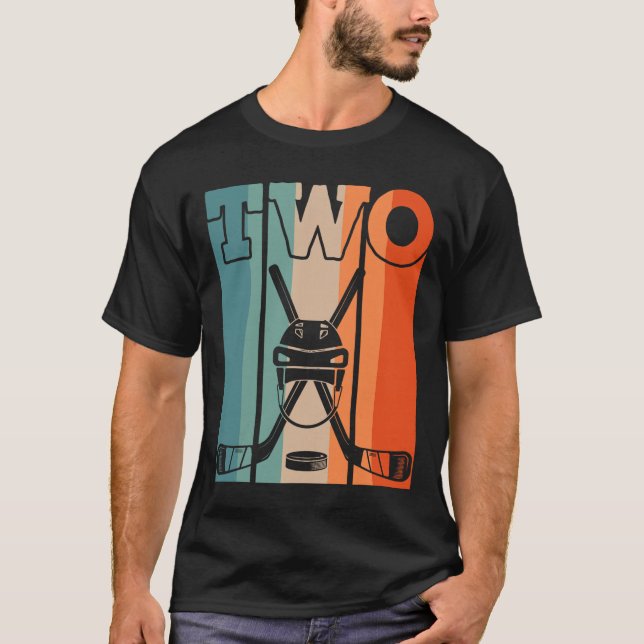 T-shirt 2nd Hockey Birthday 2 Year Old 2yr Boys Girl Birth (Devant)