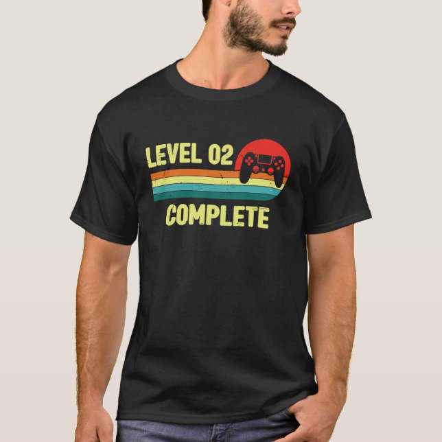 T-shirt 2nd Wedding Anniversary For Him Her  Level 2 Compl (Devant)