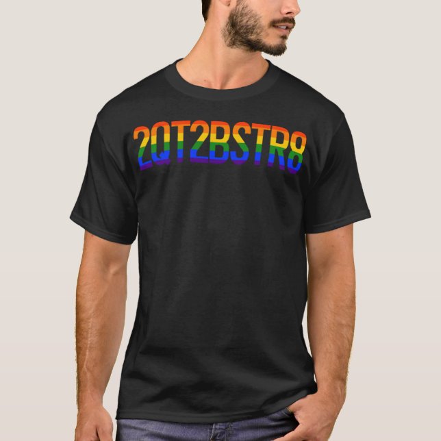 T-shirt 2QT2BSTR8 LGBT Gay pride Rainbow Sortie (2) (Devant)