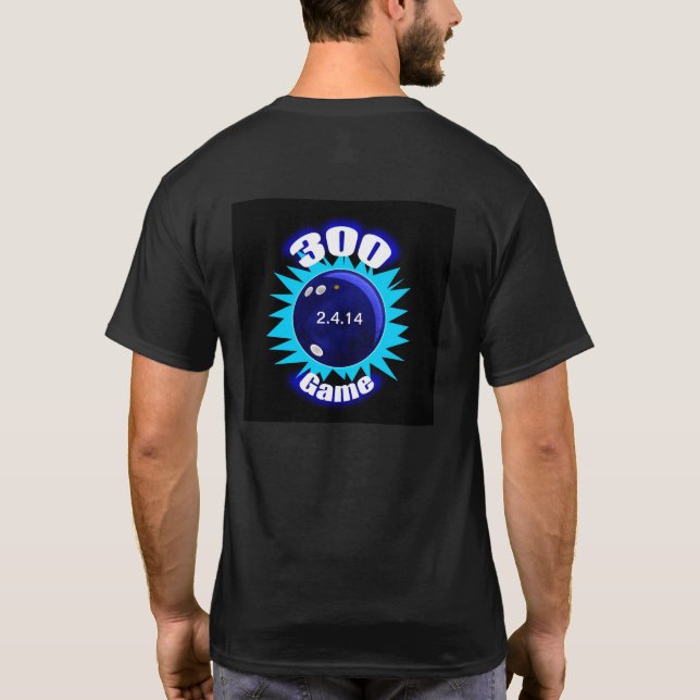 T-shirt 300 Game Blues, 300 Club Bowling, (Dos)
