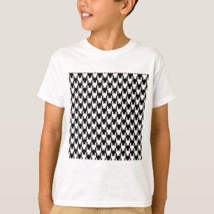 T-SHIRT 302 MOTIFS NOIR BLANC HOUNDSTOOTH WA ARRIÈRE - PL