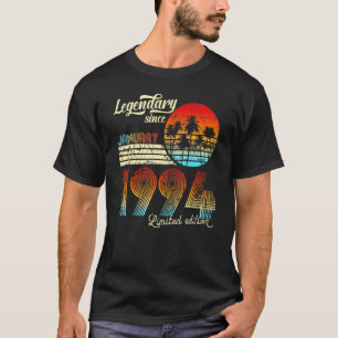 T-shirt 30 Anniversaire 30 Légendaire Depuis Janvier 1993
