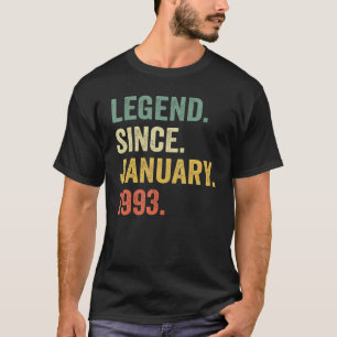 T-shirt 30 ans 30e anniversaire Hommes légende depuis Janv