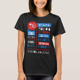 T-shirt 30 ans d'être impressionnant - 30ème pièce en t de