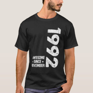 T-shirt 30 Ans Funny Awesome Depuis Novembre 1992 30t