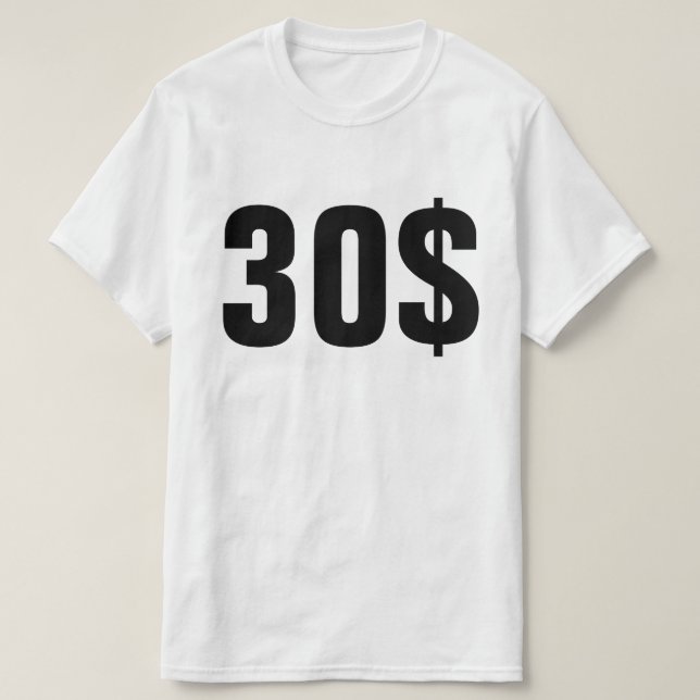 T-SHIRT 30$ AUX ECHETS (Design devant)