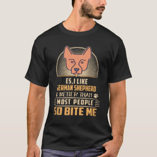 T-shirt 30 Es J'aime mieux les bergers allemands que la pl