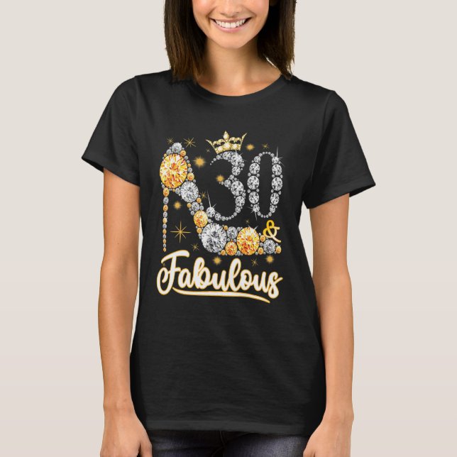 T-shirt 30 & Fabuleux 30 Ans 30e Anniversaire Diamant C (Devant)