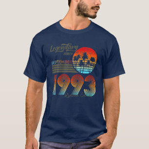 T-shirt 30. Légendaire Anniversaire Depuis Septembre 1993