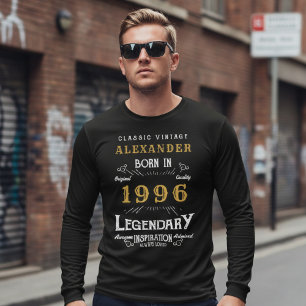 T-shirt 30e Anniversaire 1996 Ajouter un nom Légendaire No