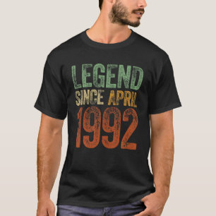 T-shirt 30E Anniversaire Avril Né 30 Ans Légende Depuis 19