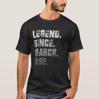 T-shirt 30E Anniversaire Cadeaux 30 Ans Légende Depuis Mar