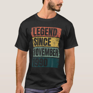 T-shirt 30E Anniversaire Cadeaux Âge 30 Ans Légende Depuis