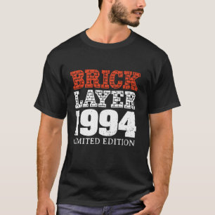 T-shirt 30e anniversaire de fête de briqueteur maître cons