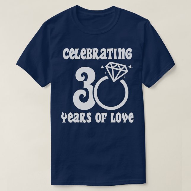 T-shirt 30e anniversaire de mariage marié il y a 30 ans (Design devant)