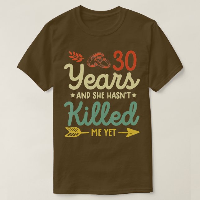 T-shirt 30e anniversaire de mariage tee-shirt couple assor (Design devant)