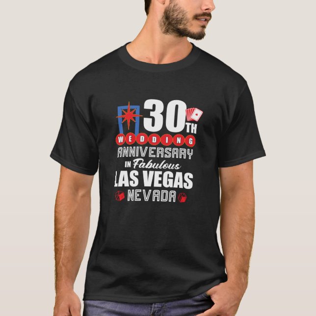 T-shirt 30e anniversaire de Mariage Vegas Couple 30 ans Ve (Devant)
