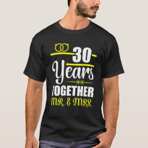 T-shirt 30E Anniversaire Du Mariage Idées Deux Anniversai