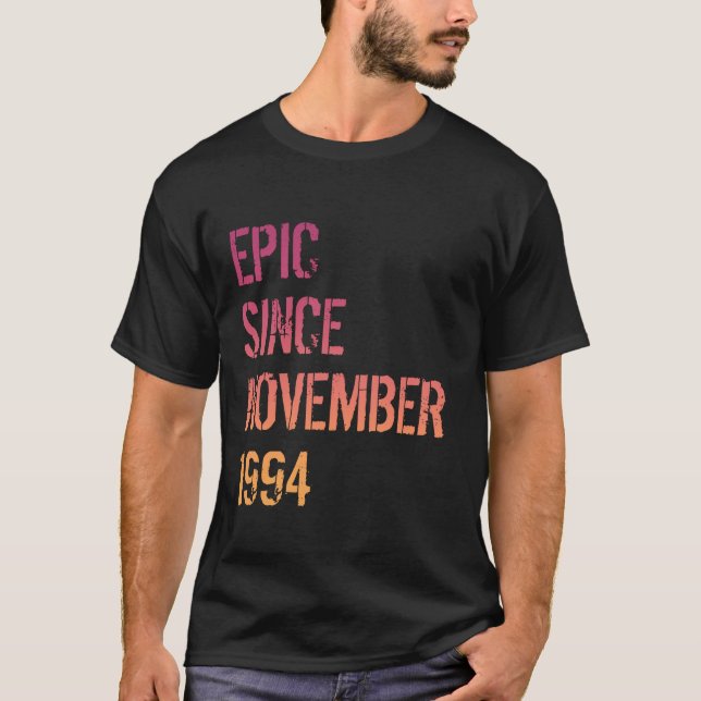 T-shirt 30e anniversaire Hommes Femmes Epic Né novembre 19 (Devant)