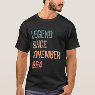 T-shirt 30e anniversaire Hommes Légende Femmes Né Novembre