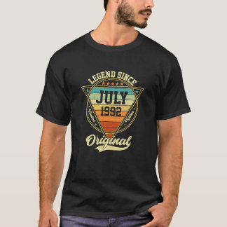 T-shirt 30e anniversaire Légende depuis juillet 1992 30 an