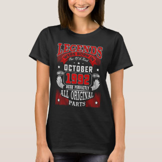 T-shirt 30e Anniversaire Légendes Né En Octobre 1992 30 An