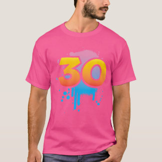 T-shirt 30E Anniversaire Présent Hommes Femmes Cool Spray
